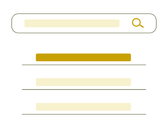 search bar with search results